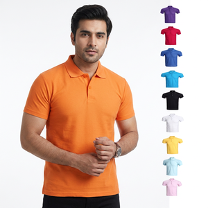 Nouveau style 2024, 11 couleurs unies, polyester, été, respirant, séchage rapide, impression de logo OEM personnalisée, t-shirt polo pour homme - Product Image 1