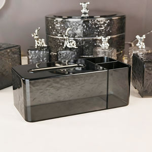 Penjualan terlaris Ultra lembut pola gletser Modern ramah lingkungan PET + ABS tempat tisu kotak kubus kreatif Hotel terinspirasi tisu Toilet - Product Image 4