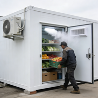 Nueva Cámara Frigorífica para Almacenamiento de Productos Frescos, Verduras, Frutas, Carne, Mariscos, 380V 220V, Diferentes Tamaños