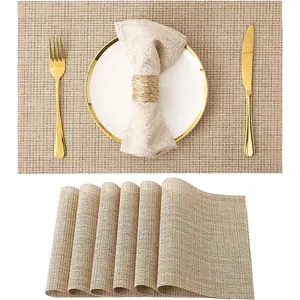Manteles individuales de algodón y silicona para niños, manteles individuales limpiables, manteles individuales de cuero para mesa de cocina