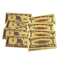 Billete de 1 Millón de Dólares Americanos 2026, Chapado en Oro de 24K, para Regalos