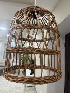 Handmade <b>Wicker</b> Lampshade Boho Rattan Pendant Lamp Bamboo Chandelier Woven Hanging Lamp Eco Friendly Lighting - Product Image 6