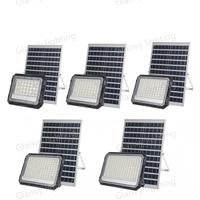 Projecteur solaire LED certifié 100W 150W 200W 300W pour extérieur, lampe de sécurité solaire à longue autonomie avec batterie LiFePO4