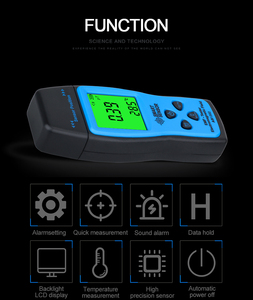 เครื่องตรวจจับ EMF แบบดิจิตอล LCD แบบพกพาสำหรับการตรวจสอบ EMF ในบ้าน - Product Image 5