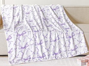 Factory Customized Pink Bow Throw <strong>Blanket</strong> Preppy <strong>Blanket</strong> 50 X 60" for Sofa Couch Travel Bed Christmas <strong>Halloween</strong> Decoration - Product Image 6