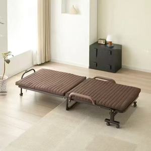Home School Hotel Use Durable Metal Folding <b>Single</b> <b>Bed</b> Outdoor Portable Aluminum Foldable <b>Adjustable</b> Folding <b>Bed</b> for Adults - Product Image 2