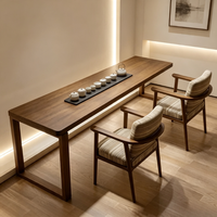 Bureau rectangulaire double en bois massif, table d'étude longue moderne, bureau commercial modulaire autoportant durable Jiangxi
