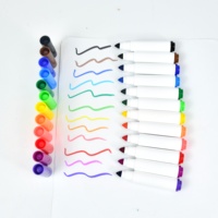 Ensemble de 12 stylos marqueurs à l'aquarelle pour enfants, crayons de dessin artistique avec sac à fermeture éclair en PVC
