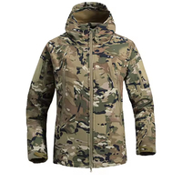 Veste tactique d'hiver pour homme, imperméable, épaisse, à capuche, avec fermeture éclair, pour la randonnée, au meilleur prix