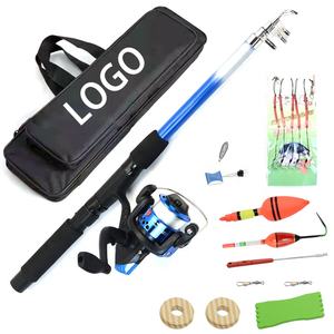 Лучшая портативная легкая телескопическая рыболовная удочка из мягкого стекловолокна для путешествий с катушкой спиннинга, 12 шт., 1,8 м - Product Image 1