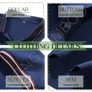 Áo polo ngắn tay cho nam và nữ cổ áo đan phẳng <span class=keywords><strong>3</strong></span> nút thoải mái và mịn màng chống biến dạng và co rút - Product Image 3