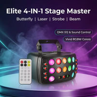 Projecteur Laser Papillon de Noël ODM d'Usine avec Télécommande, Éclairage de Scène RGBW 50W LED DMX512 IP33 pour Fêtes et DJ