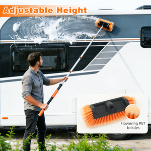 Kit d'outils de <span class=keywords><strong>nettoyage</strong></span> automobile <span class=keywords><strong>professionnel</strong></span> pour véhicules utilitaires, avec perche télescopique de 12 pieds, brosse à eau, raclette pour vitres, plumeau et sac de rangement - Product Image 4