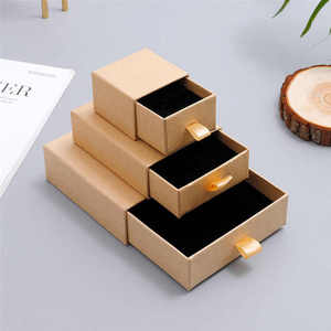 Biểu Tượng Tùy Chỉnh Sang Trọng Trượt Bìa Cứng Nhắc Các Tông Giấy Bao Bì Quà Tặng Nhỏ Hộp Ngăn Kéo Với Ribbon Xử Lý Đối Với Đồ Trang Sức Bao Bì - Product Image 2