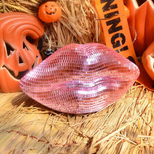 Зеркальный шар ручной работы в форме губ, красный/розовый, отражающий свет, декор для диско, на День святого Валентина и свадьбу - Product Image 2