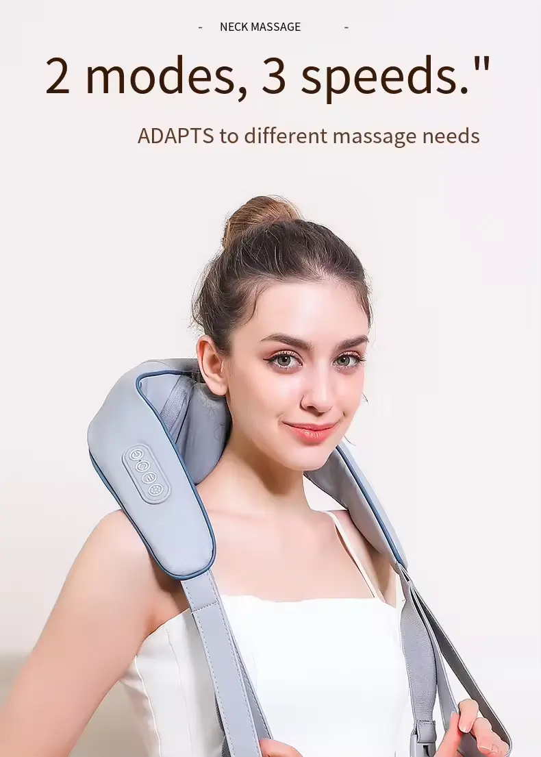 Großhandel 8D kabellos elektrisch Shiatsu näherentlastung Nacken Schulter Massagegerät für Auto reisen Nacken Rücken Körperwärmende Massagegerät