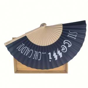 Éventail en bambou avec logo personnalisé, éventails pliants portatifs pour mariage, danse, spectacle, cadeau, éventail pour homme et femme - Product Image 1