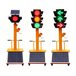 Semáforos Solares, Sinais de Trânsito Eleváveis, Semáforos Móveis Temporários para Passadeiras Escolares - Product Image 1