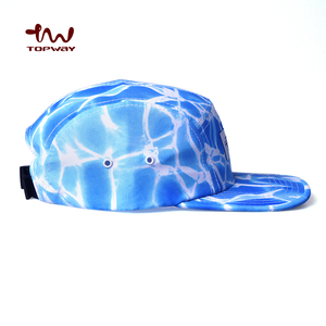 Bán Buôn Tùy Chỉnh Thăng Hoa In Polyester Nylon Camper Mũ 5 Bảng Điều Chỉnh Chạy Hat Khô Phù Hợp Với <span class=keywords><strong>Cap</strong></span> Với Tag - Product Image 4
