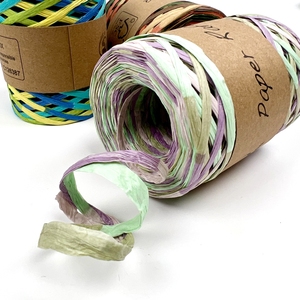 ไหมรัฟเฟียสี 100 กรัม/ม้วน สำหรับถักกระเป๋าหรือหมวก ห่อของขวัญ และงาน DIY - Product Image 1