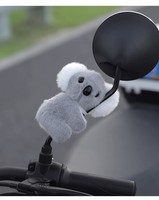 Pendentif de rétroviseur pour vélo électrique, moto, scooter, vélo, décoration mignonne, peluche chien doux, cadeau