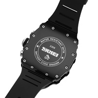 Montre à quartz pour homme Skmei 2305, style rétro carré, dessin animé, luxe, sport, style antique, bracelet en acier inoxydable PC, silicone, étanche 3ATM