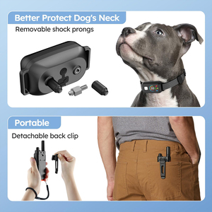 <span class=keywords><strong>Collar</strong></span> de Adiestramiento para Perros Inteligente, Recargable, Impermeable IP67, Intensidad de Sonido y Choque Ajustable, Batería con Duración de >20h para Paseos Nocturnos - Product Image 4