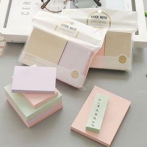 Wholesale Custom Morandi Color Clear Index Reusable Transparent Sticky Notes Posted It Kawaii Index Memo <b>Pad</b> - Product Image 2