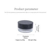 Boîte de poudre de maquillage à clapet de luxe Conteneur de poudre compact 20g étui à poudre libre avec bouffée