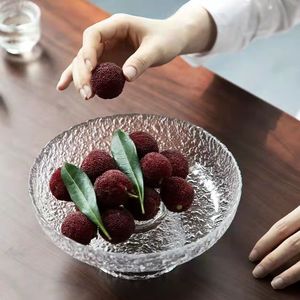Plateau à fruits en verre de style japonais avec support pour le salon, le rangement des collations et des bonbons, réutilisable, design simple - Product Image 2