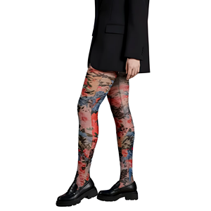 Collants artistiques LaJourdin Anti-Snag Shield Plus Size S-5XL |   Collants à imprimé abstrait Y2K Harajuku |   Été, respirant, fin, <span class=keywords><strong>sexy</strong></span> - Product Image 1