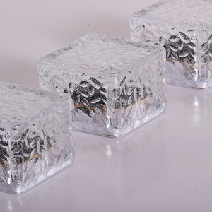 4 Led RGB con energía Solar empotrada al aire libre IP65 impermeable lámpara de cubitos de hielo cristal ladrillo luz cubierta piscina jardín calle piso pared - Product Image 2