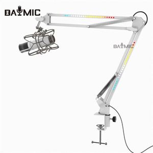 Soporte de Micrófono Ajustable con Luz RGB, Metálico, OEM, para Estudio, Transmisión, Juegos y Uso con Tablet - Product Image 1