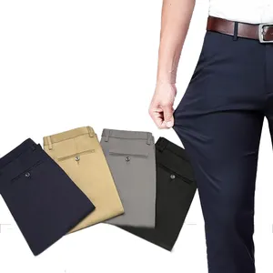 Pantaloni da uomo Blazer da uomo personalizzati di alta qualità Slim Fit Stretch Casual formale da uomo Skinny da lavoro pantaloni da ufficio intelligenti per uomo