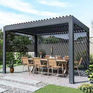 Pérgola de Aluminio Impermeable para Jardín, Patio, Pabellón y Balcón, Invernadero, Gazebo con Persianas Motorizadas - Product Image 3