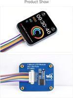Modul tampilan LCD IPS 1.69 inci 262K warna kompatibel Arduino Raspberry Pi Pi Zero ESP32 240 280 antarmuka SPI