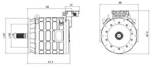 Moteur de voiture PMSM refroidi par eau de 200 kW, 540 V, haute qualité, vente chaude - Product Image 4