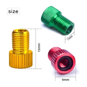 Adattatore Valvola Bici Anodizzato Colorato da Presta a Schrader, Testa Convertitore Universale per Riparazione Forature, Accessorio Pompa - Product Image 3