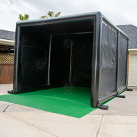 Nouveau simulateur de golf gonflable hermétique pour entraînement en intérieur et extérieur, avec filet de protection et écran de frappe