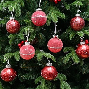 Hand Painted Christmas PET <b>Plastic</b> Ball Shatterproof Hanging Ornament for Xmas <b>Tree</b> Holiday Decorations - Product Image 1