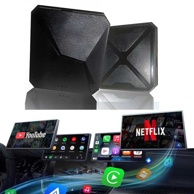 OEM Universal Multimedia Ai Box for Wireless CarPlay Adapter Wired to Wireless Youtube Netflix Car Play Dongle Convert Easy Plug