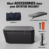Baignoire à glace inclinée portable en PVC, baignoires de plongeon froid gonflables, facile à ranger pour la cryothérapie intérieure et extérieure