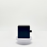 Boîte à tiroir rigide réutilisable bicolore bleu marine avec lamination mate, gaufrage et paillettes pour emballage de bijoux, montres et accessoires