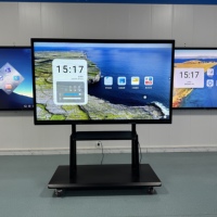 Écran tactile interactif numérique intelligent tout-en-un de 55 pouces, écran plat LCD, tableau blanc capacitif, système d'exploitation Windows/Android, 3 ans de garantie