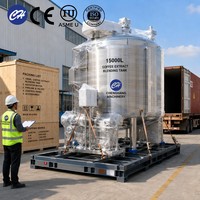 Tanque de Almacenamiento de Líquidos de Acero Inoxidable de Grado Alimenticio de 3000L con Mezclador, Control de Temperatura y Sistema Expandible para Procesamiento de Alimentos