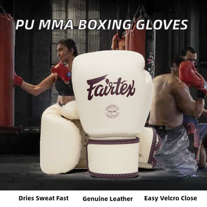 Gants de boxe en cuir MMA Sanda avec fermeture Velcro pour l'entraînement au kick-boxing et aux sports de combat - Product Image 6