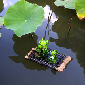 कस्टम रेज़िन मेंढक मूर्ति आउटडोर गार्डन स्विमिंग पूल फ्लोट्स शिल्प के लिए कलात्मक फ्लोटिंग तालाब सजावट - Product Image 5