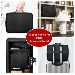 Porte-certificats avec serrure, étanche et ignifuge, sac de rangement pour bureau et maison, coffre-fort pour organiser les documents - Product Image 5