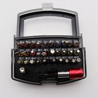 Jeu de 32/45/83 embouts courts pour tournevis électrique en matériau S2, comprenant embouts plats, Phillips, étoile, Torx, hexagonaux et rallonges