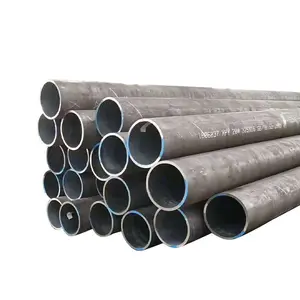 Tubos de acero al carbono Erw laminados en caliente de alta calidad Tubo de estructura redonda de 6m Grado Q345 con soldadura recta sin costura